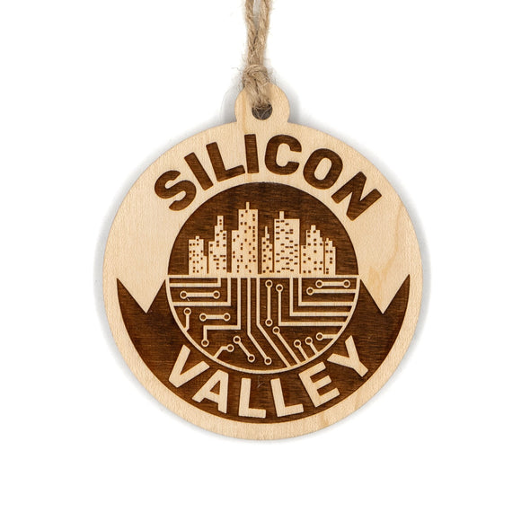 Silicon Valley Wood Ornament