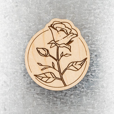 Rose Wood Magnet