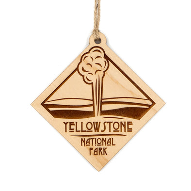Yellowstone National Park Wood Ornament