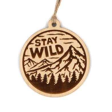 Stay Wild Wood Ornament