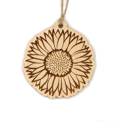 Sunflower Wood Ornament