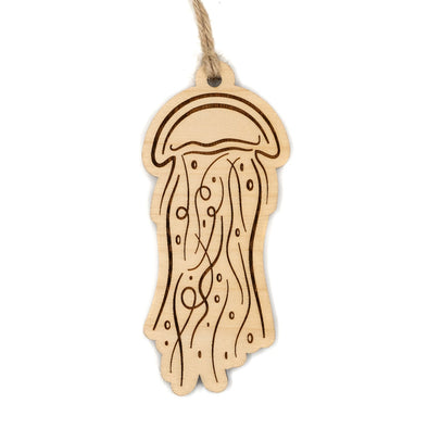 Jellyfish Wood Ornament