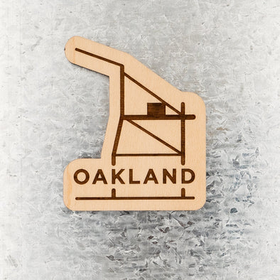 Oakland Crane Wood Magnet