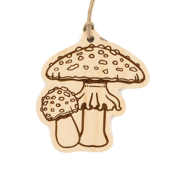 Fly Agaric Mushroom Wood Ornament