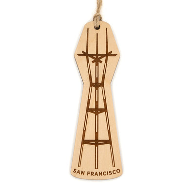 San Francisco Sutro Tower Wood Ornament