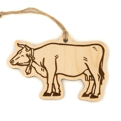 Cow Wood Ornament