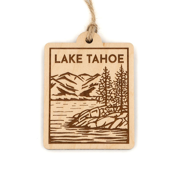 Lake Tahoe Wood Ornament