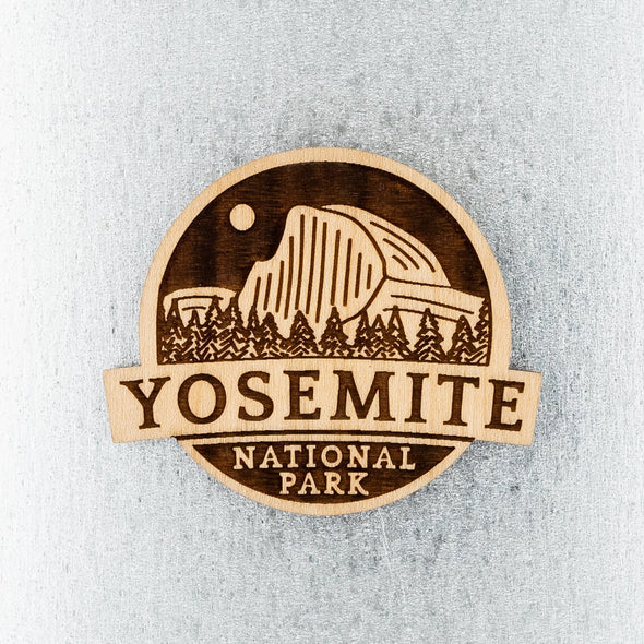 Yosemite Badge Wood Magnet