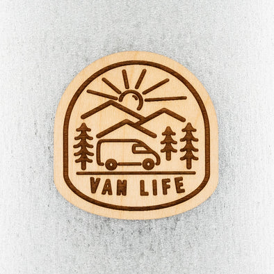 Van Life Wood Magnet