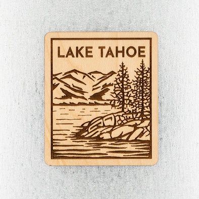 Lake Tahoe Wood Magnet