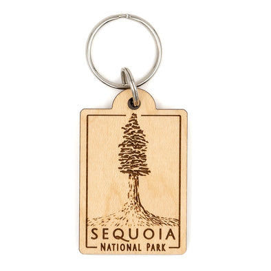 Sequoia National Park Wood Keychain