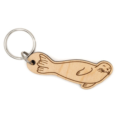 Seal Wood Keychain