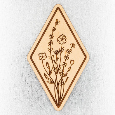 Wildflower Wood Magnet