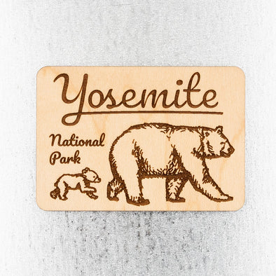 Yosemite Bear Wood Magnet