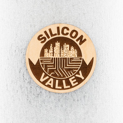 Silicon Valley Wood Magnet