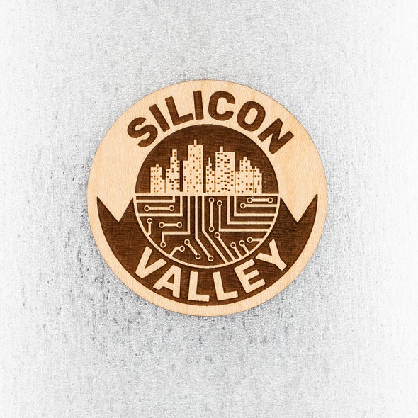 Silicon Valley Wood Magnet