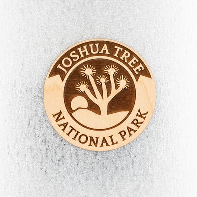 Joshua Tree Round Wood Magnet