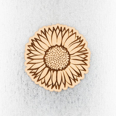 Sunflower Wood Magnet