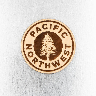 Pacific Northwest Tree Wood Magnet