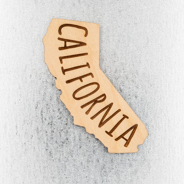 California State Shape Wood Magnet