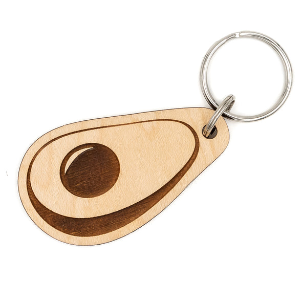 Avocado Wood Keychain